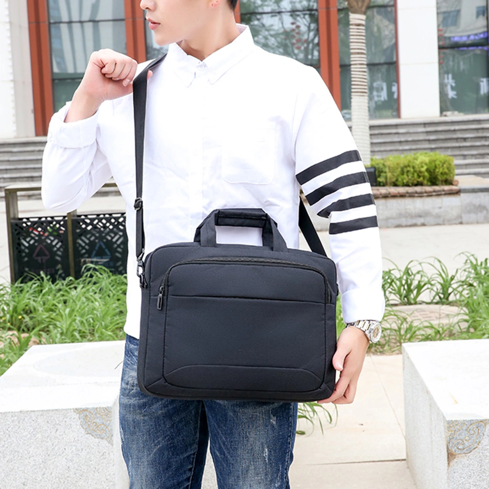 14 Inch Computer Bag Shoulder Bag Portable Laptop Bag Men And Women Business Briefcase(Black)