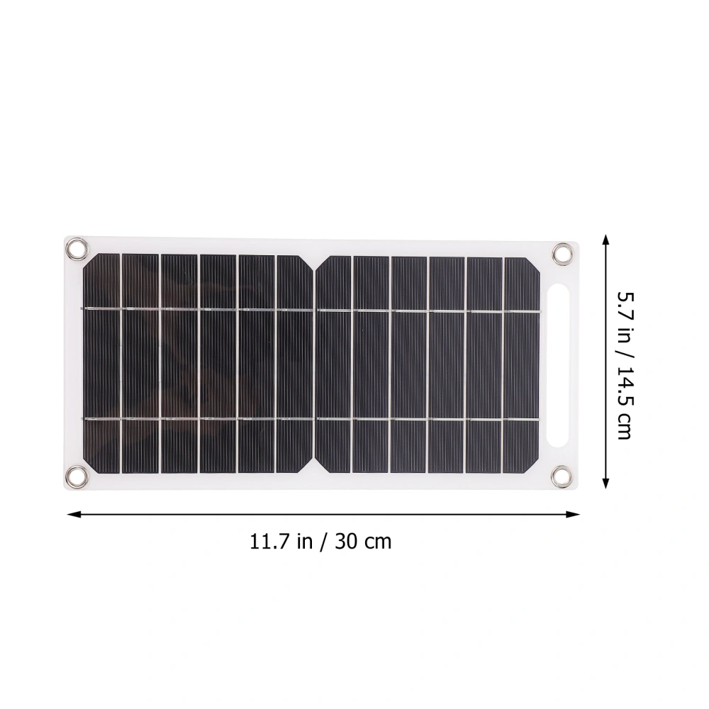 1Pc Semi-flexible Solar Panel High Efficiency Panel Single Crystal Panel (Black)