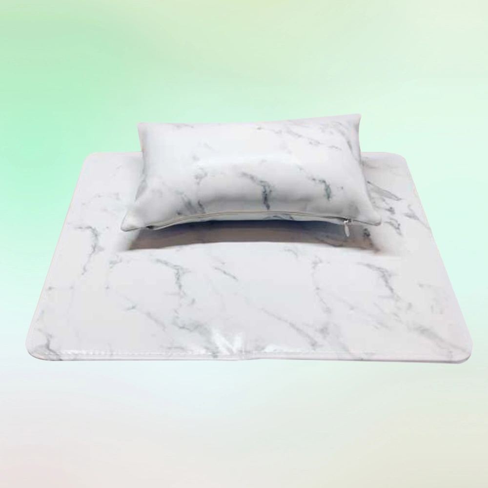 Marbling Arm Hand Pillow Hand Pad Set Non-slip Resistant Dirt Foldable Mat Rest Holder Art Manicure Accessories White