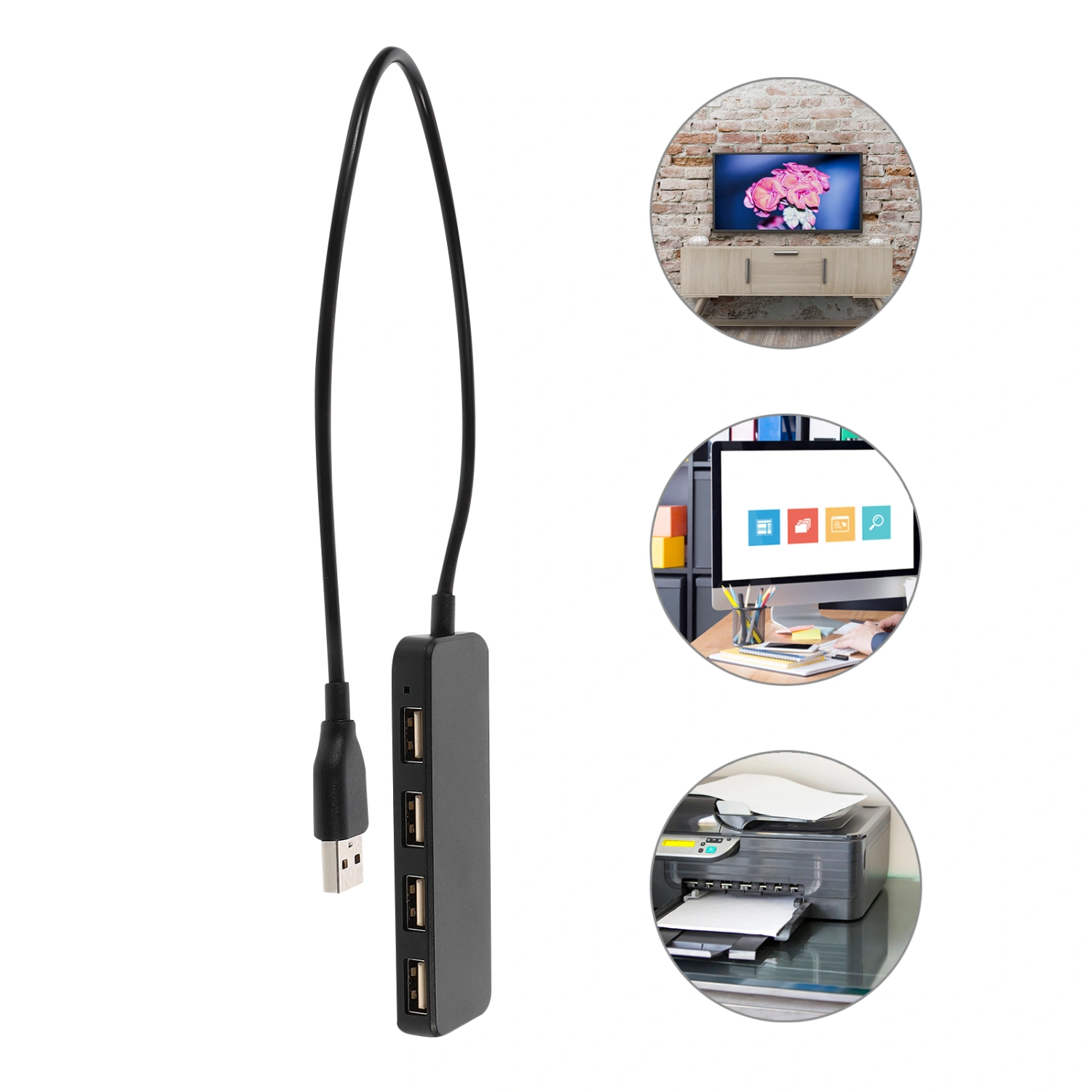 1pc 4 Port USB HUB High Speeds USB 2.0 Hub Multi USB Port Splitter Hub