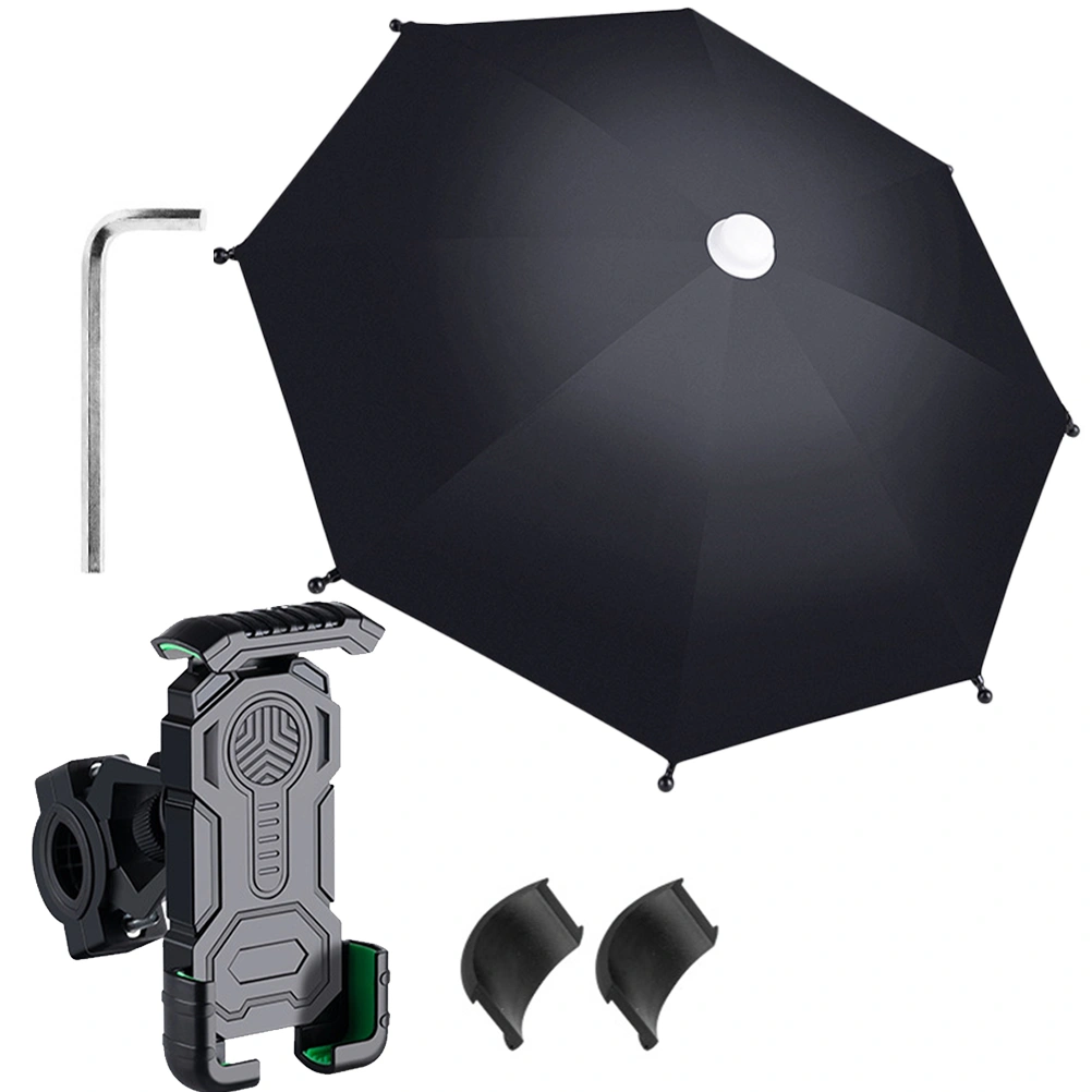 1 Set of Bike Cellphone Support Rack Bike Phone Mount Bike Phone Holding Stand with Umbrella