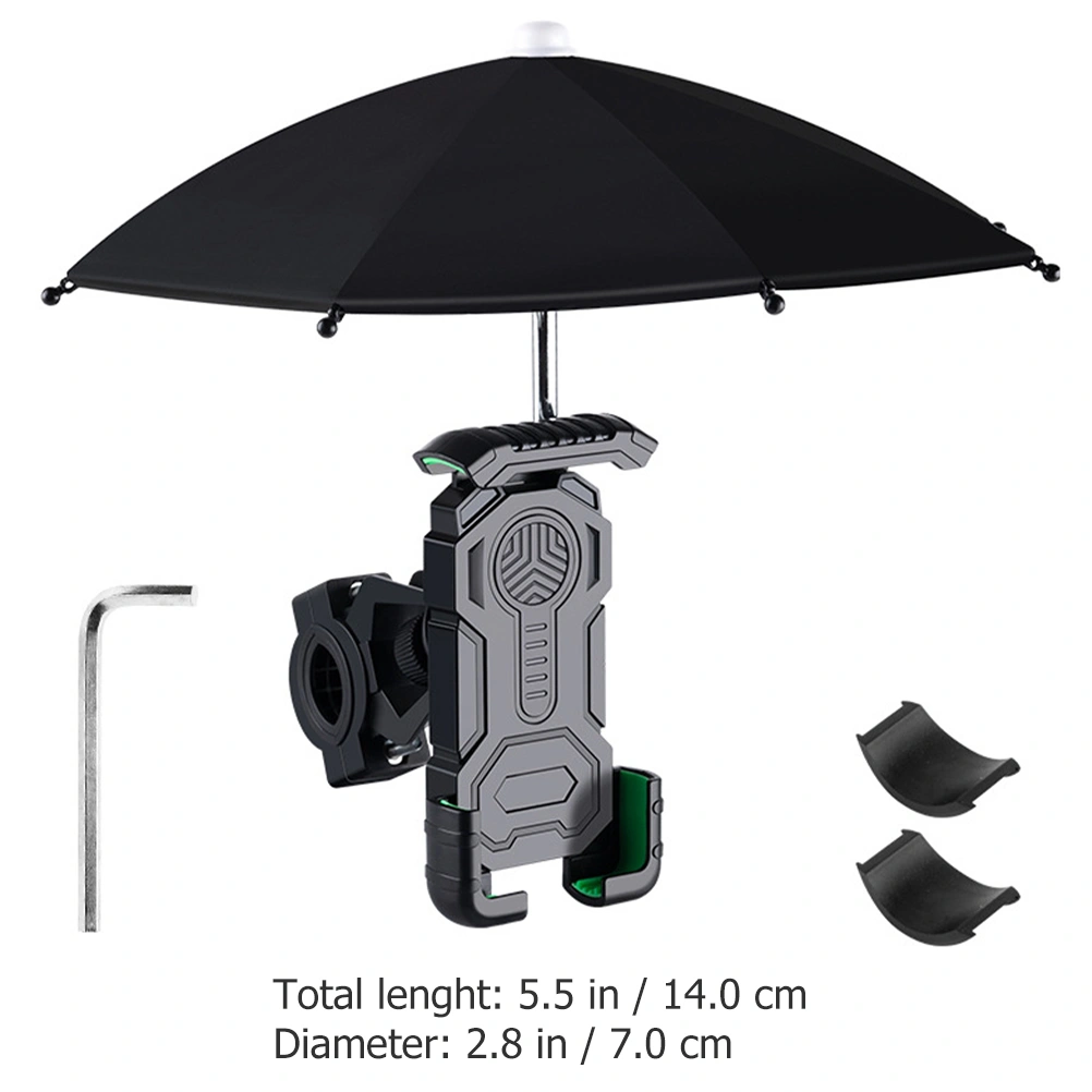 1 Set of Bike Cellphone Support Rack Bike Phone Mount Bike Phone Holding Stand with Umbrella