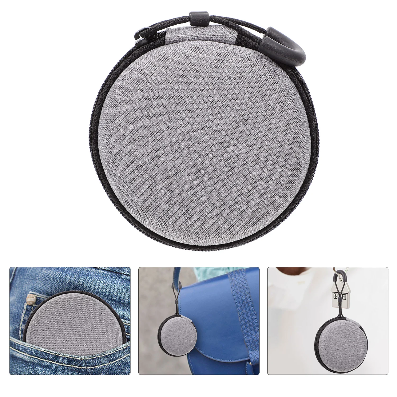 1 Pc Large Capacity Earbud Case Portable Earphone Carrying Case (Silver)