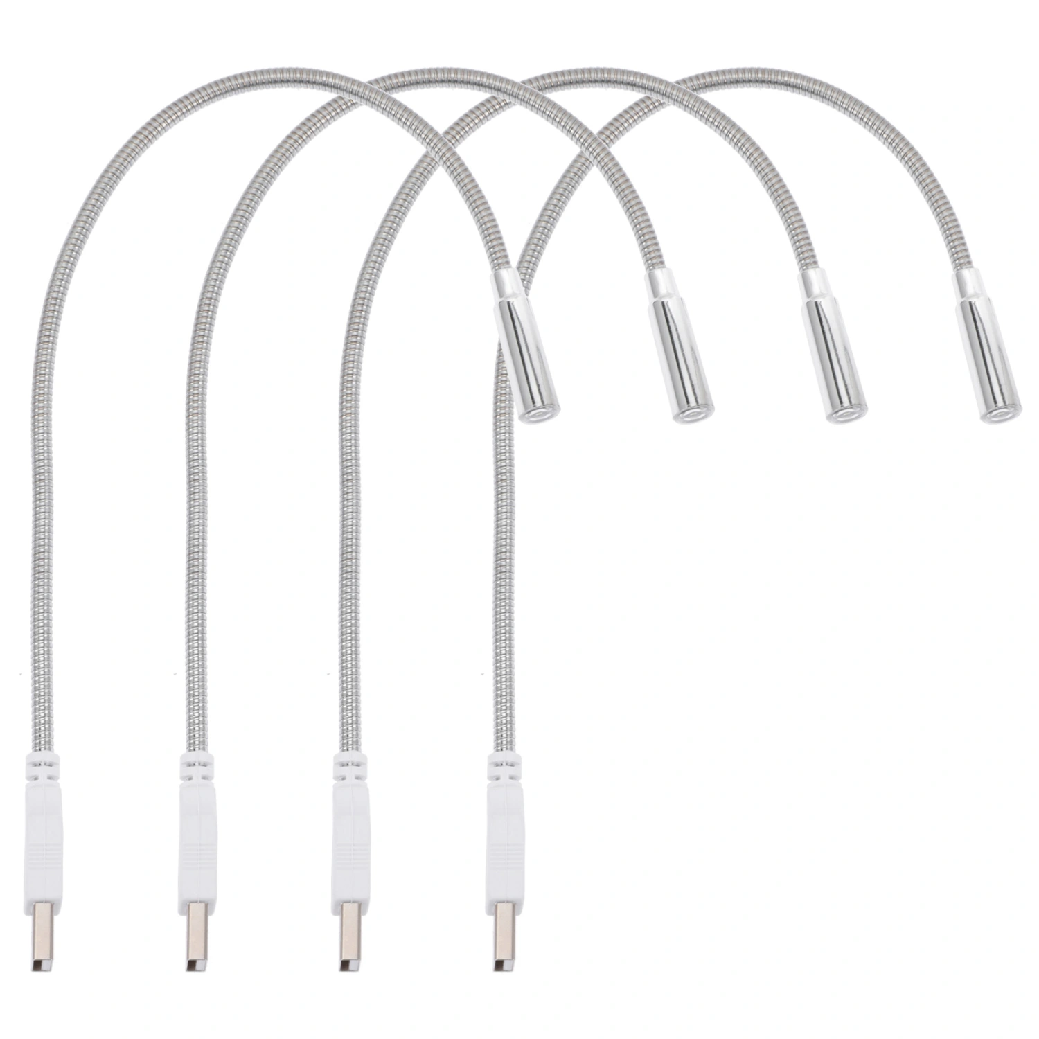 4pcs USB Light Atmosphere Light Gooseneck Portable Night Lamp Reading Light