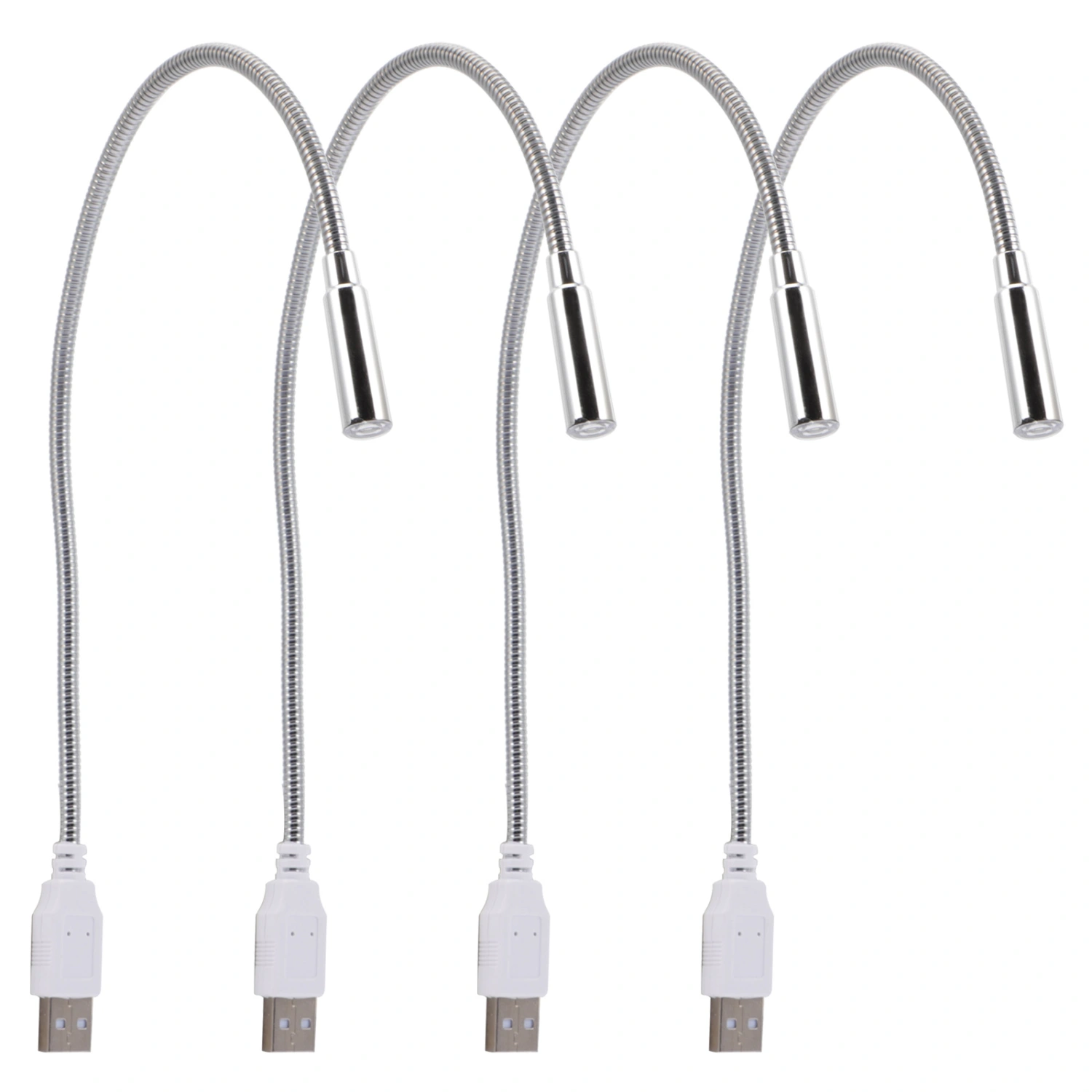 4pcs USB Light Atmosphere Light Gooseneck Portable Night Lamp Reading Light