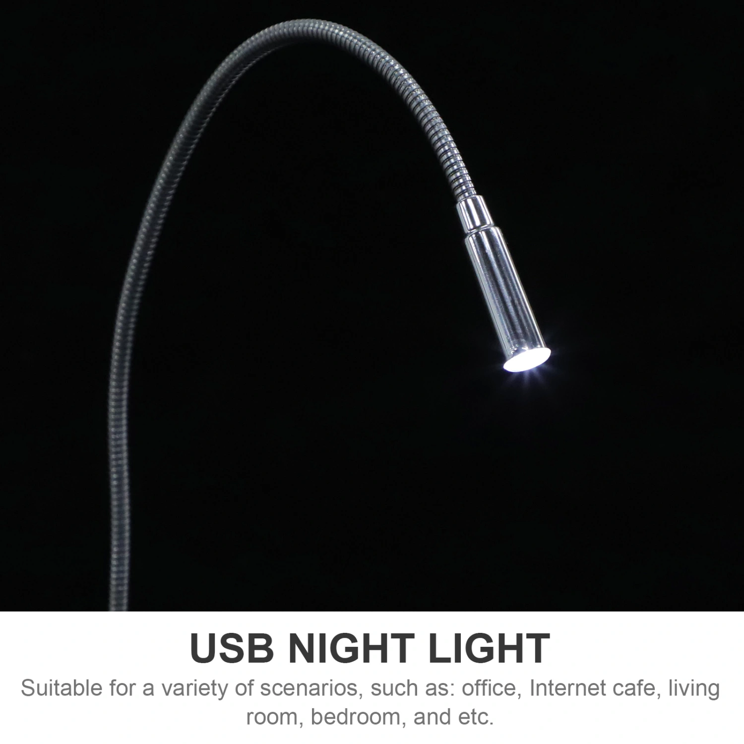 4pcs USB Light Atmosphere Light Gooseneck Portable Night Lamp Reading Light