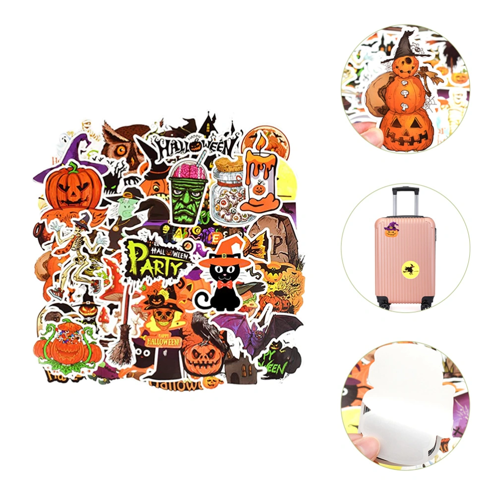 50 Sheets Halloween Stickers Scrapbooking Stickers for Suitcase Refrigerator