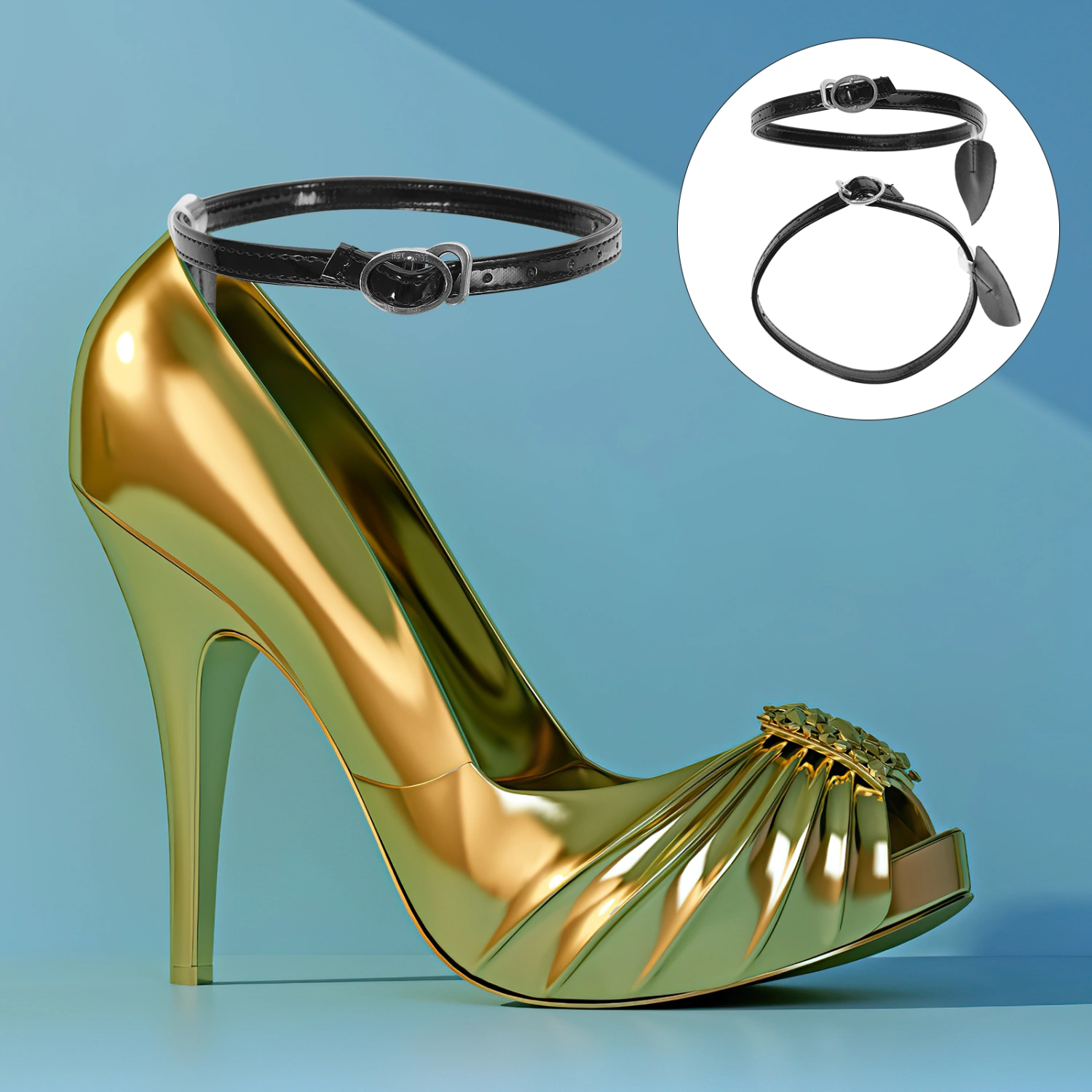 1 Pair Detachable High Heels Antislip Shoe Straps Anti-Loose Heels Ankle Straps Straps for High Heels