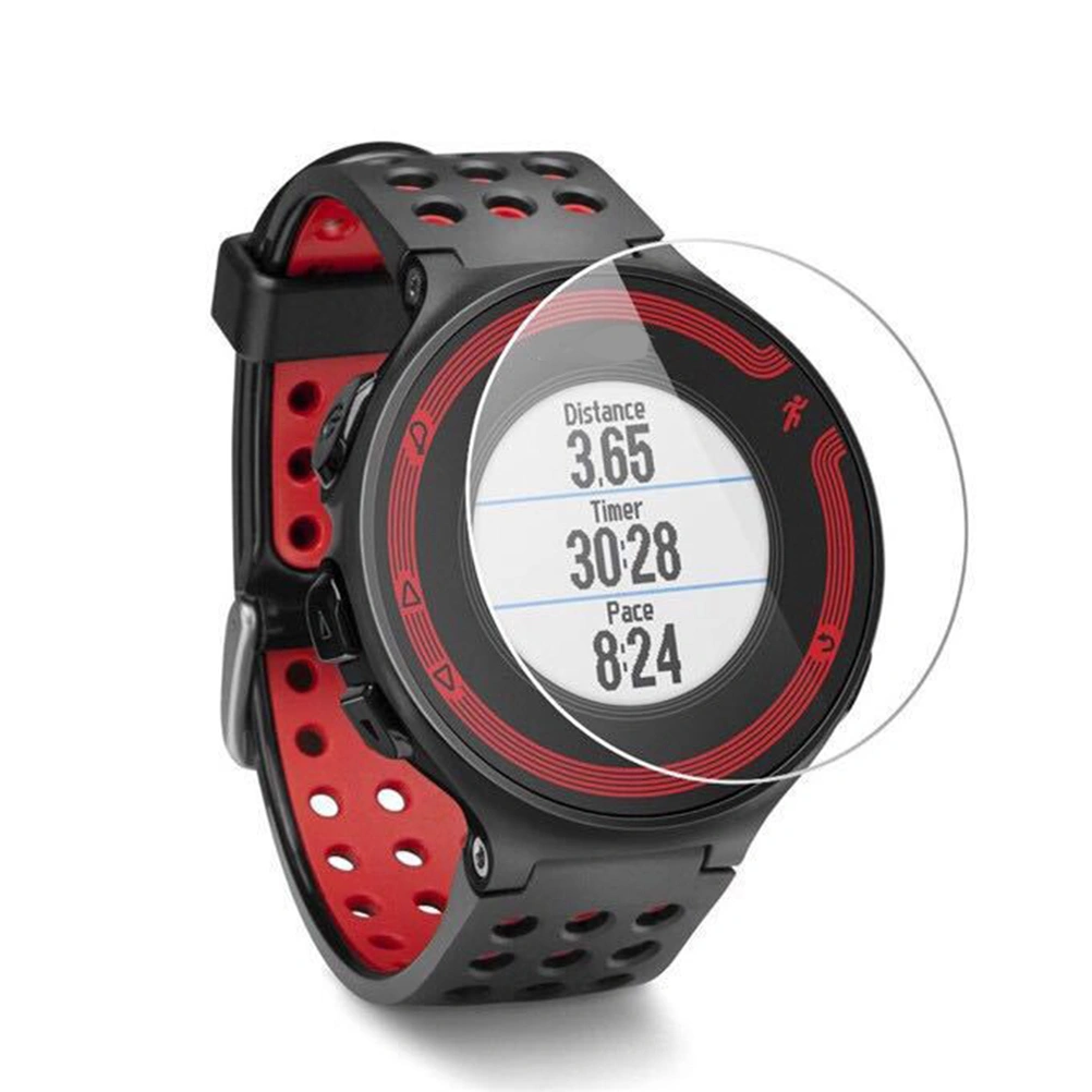 4pcs Tempered Glass Screen Protector Explosion-proof Full Coverage 2.5D Screen Protector Film for Garmin Forerunner 220/225/230/235/620/630
