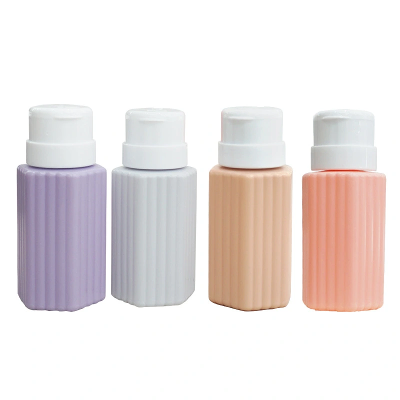 4pcs Liquid Pump Bottles Empty Dispensers Nail Polish Remover Pump Bottles Refillable Dispensers