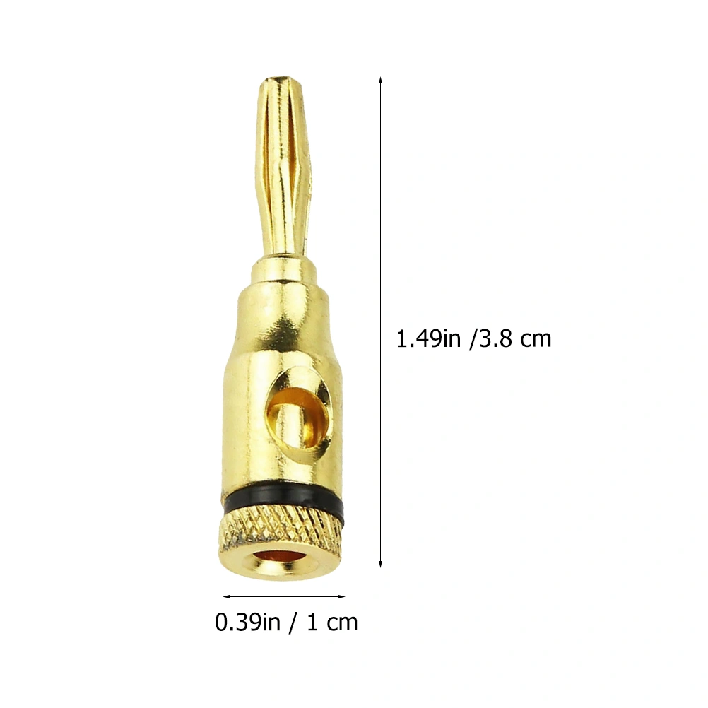 24pcs Gold Plated Banana Audio Plug 4mm Banana Plug Audio Speaker Cable Socket