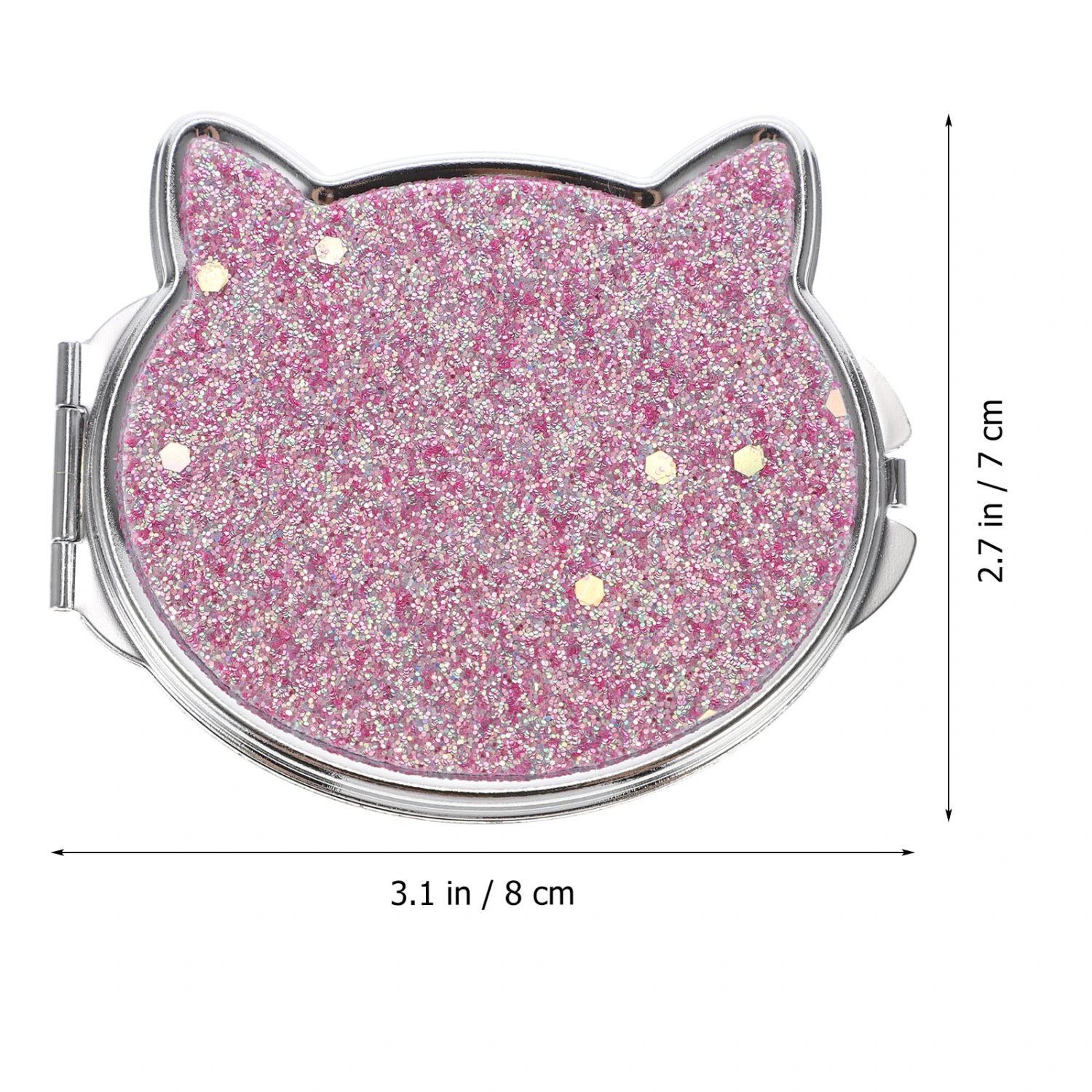 Creative Makeup Mirror Chic Cat Shape Women Travel Portable Folding Mirror