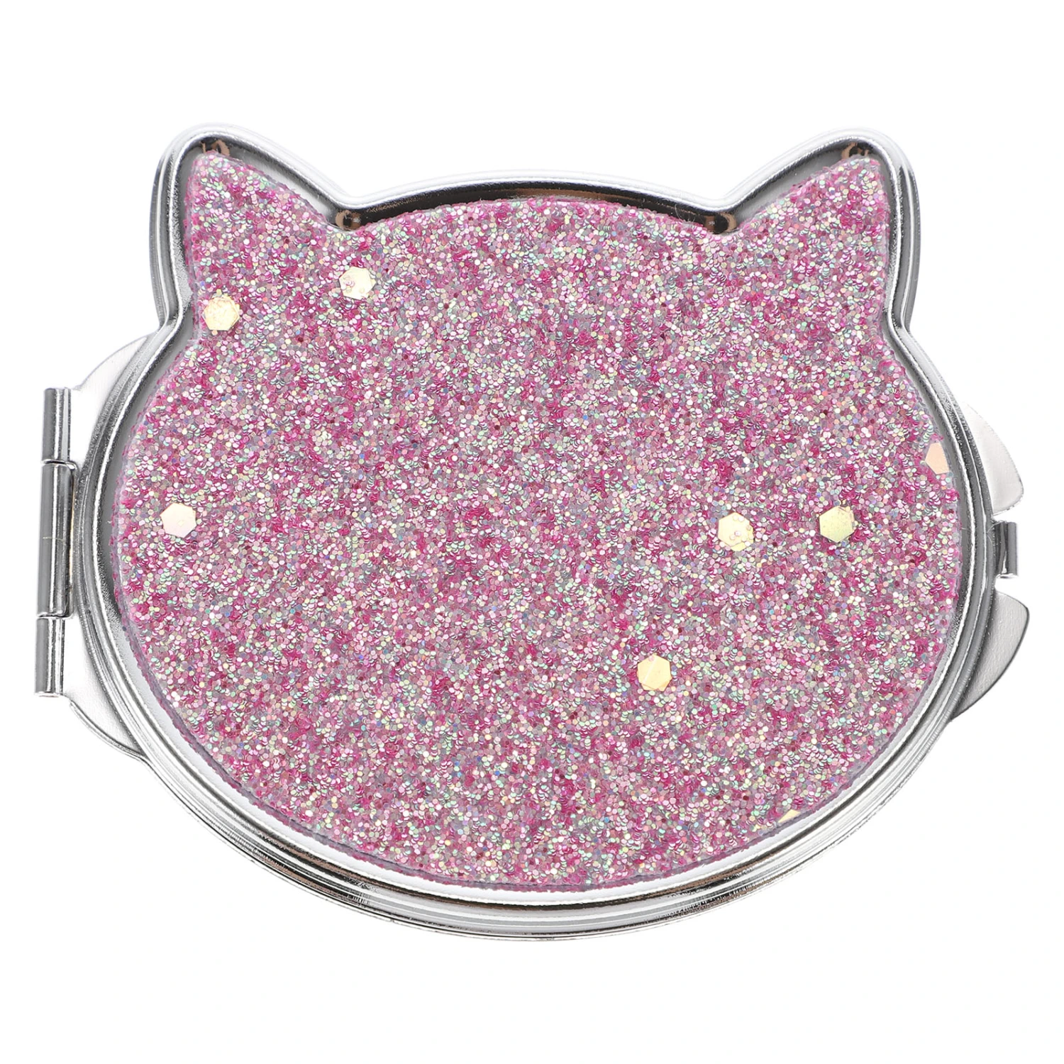 Creative Makeup Mirror Chic Cat Shape Women Travel Portable Folding Mirror
