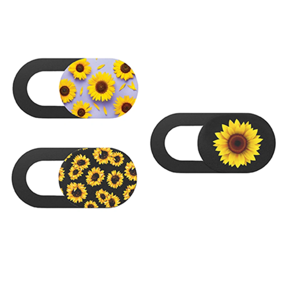 3pcs Computer Privacy Camera Cover Laptop Webcam Lid Lens Sunflower Cover