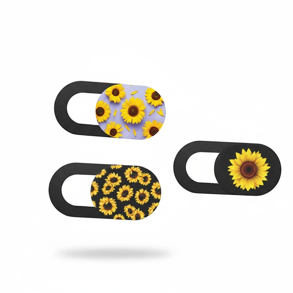 3pcs Computer Privacy Camera Cover Laptop Webcam Lid Lens Sunflower Cover