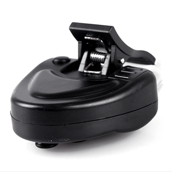 Portable Electronic LED Light Fish Bite Sound Alarm Alert Bell Clip On Fishing Rod (Black)