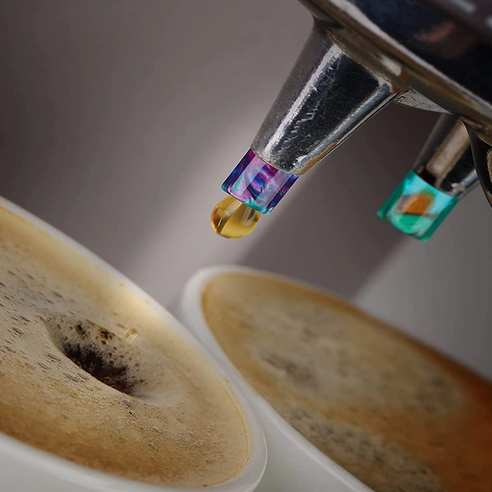 6pcs Resin Drip Tips Replacement Cylindrical Drip Tip for Coffee Machine (Random Color)