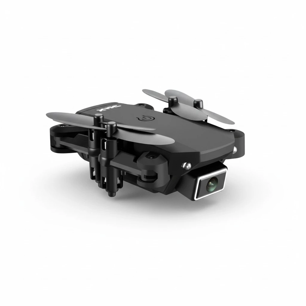 Mini Foldable Drone with 4K Double Camera RC Quadcopter Aerial Video 360-degree Roll RC Helicopter Toys with Carry Bag (Black)