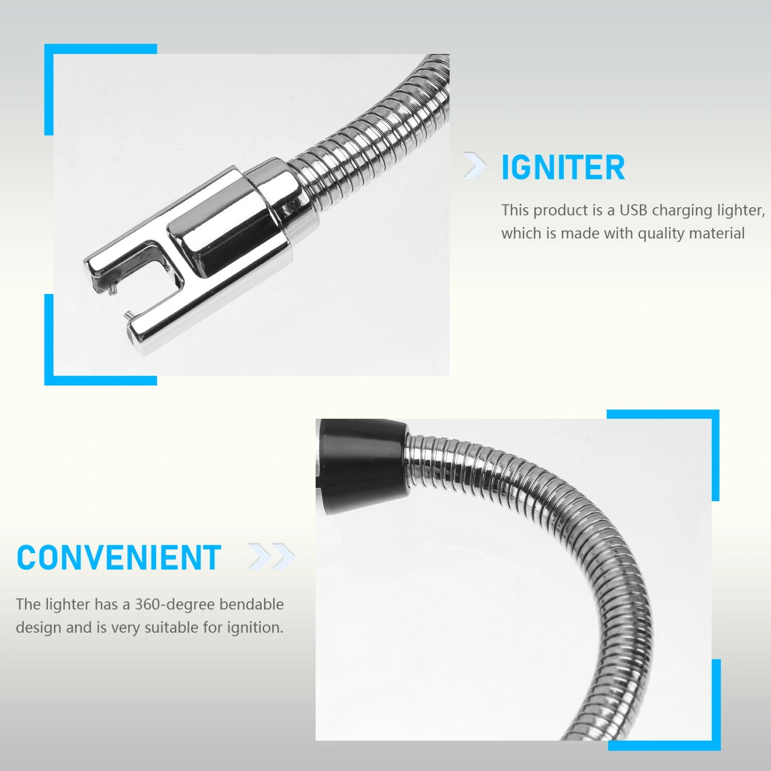 1PC Gas Cooker Kitchen Charging Igniter 360° Rotating Pulse Lighter Home Lighter