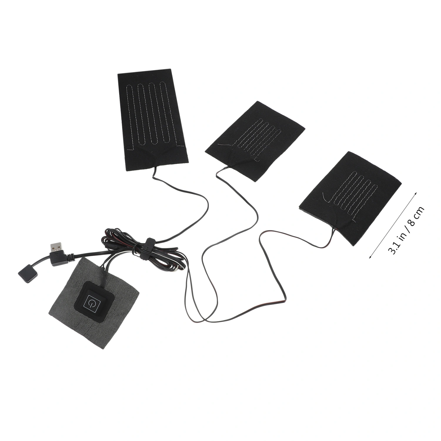 USB Charging Clothes Heater Pad Winter Clothes Warmer Electric Heated Mat