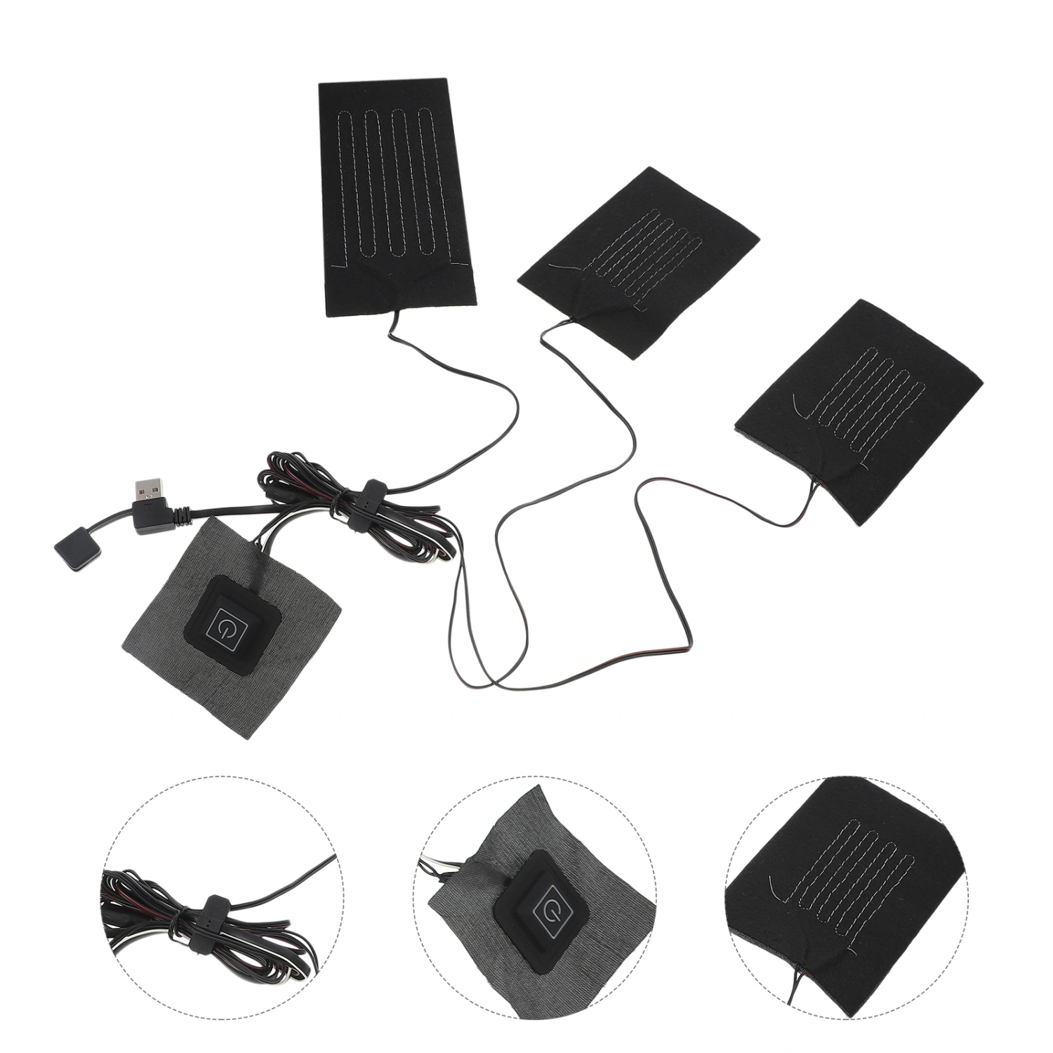 USB Charging Clothes Heater Pad Winter Clothes Warmer Electric Heated Mat