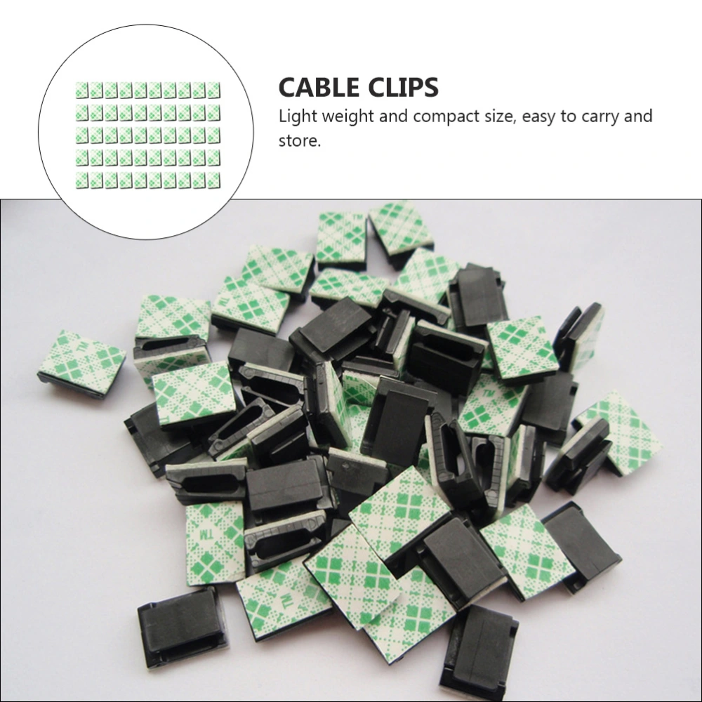 100 Pcs Durable Cable Clips Home Cord Management Office Cable Fixing Tool