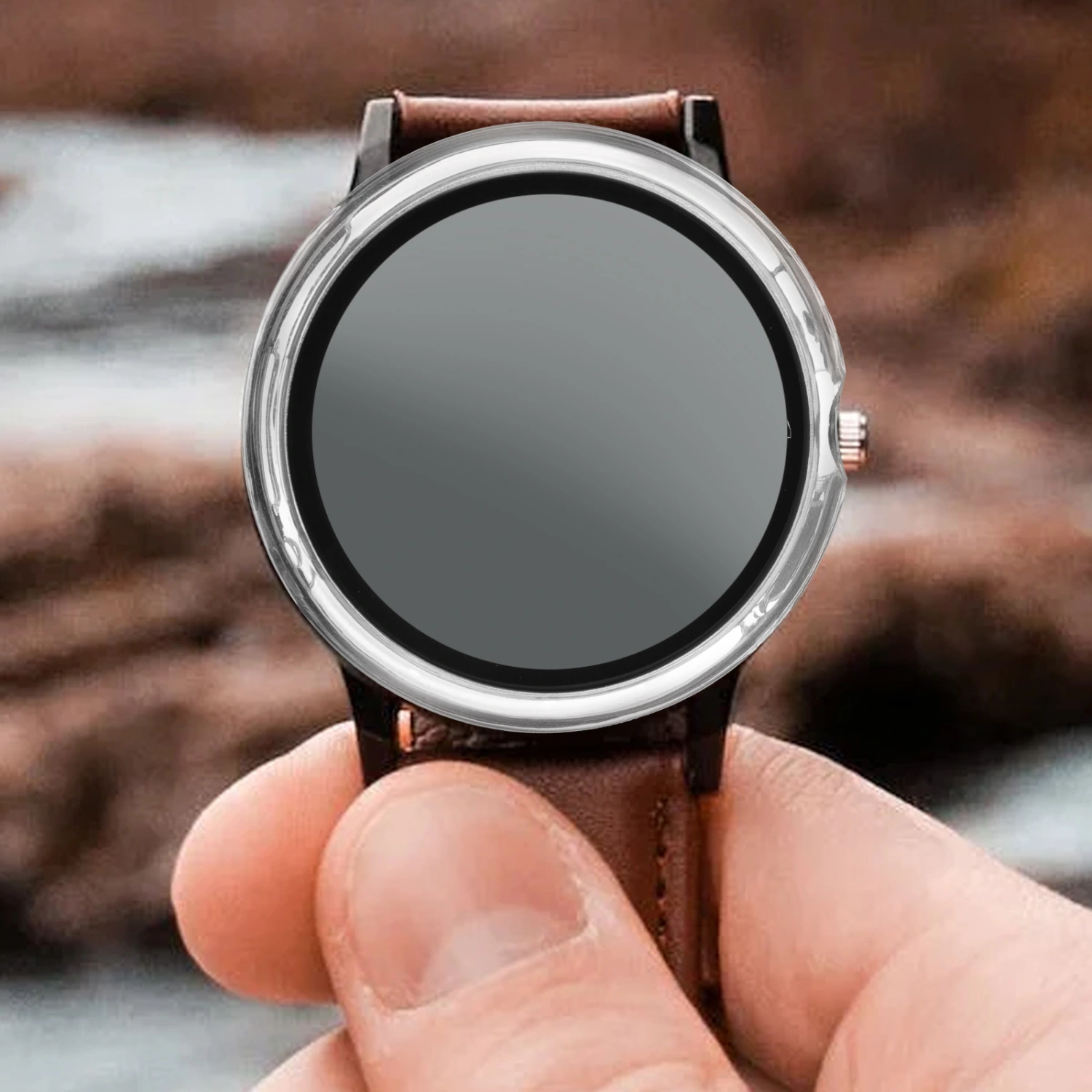 Watch Shell All-around Full Coverage Watch Bumper with Screen Protector Compatible with Pixel Watch