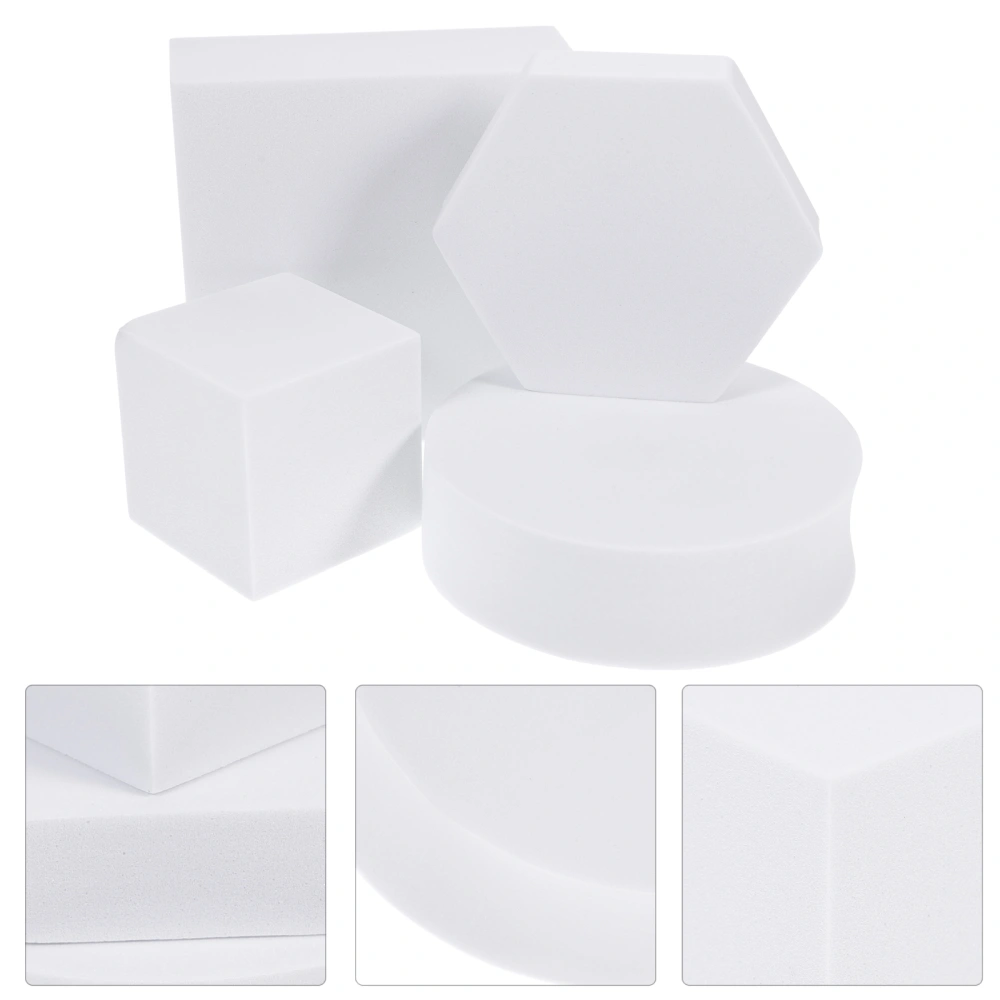 4pcs Geometric Cube Photo Props Foam Photography Background Props for Jewelry Cosmetics