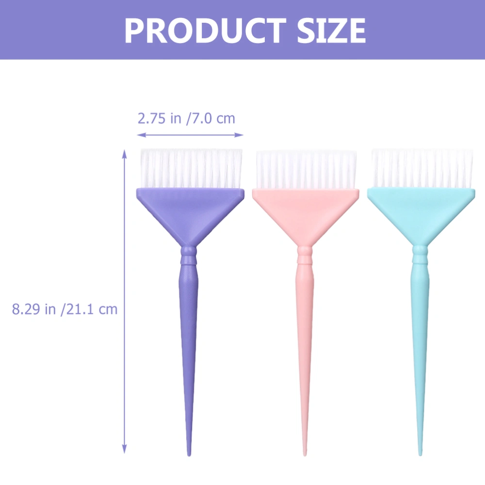 3pcs Hair Dye Brush Set Small Hair Dye Brushes Hair Dye Mixing Applicator Brushes