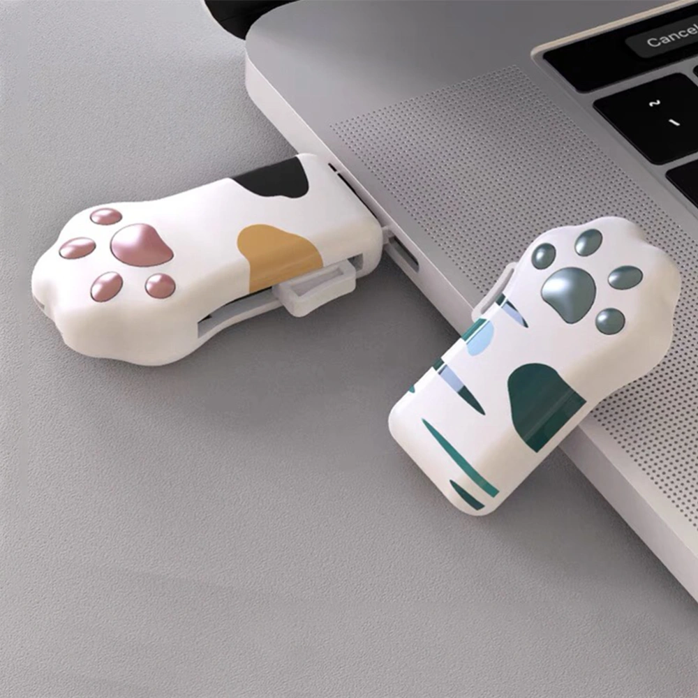 USB Drive 64GB Thumb Drive Cat Paw Shape Pen Drive Adorable Flash Memory Stick