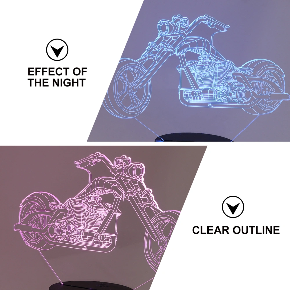 3D Motorcycle Model LED Acrylic Small Night Lamp Modeling Lamp USB No Battery