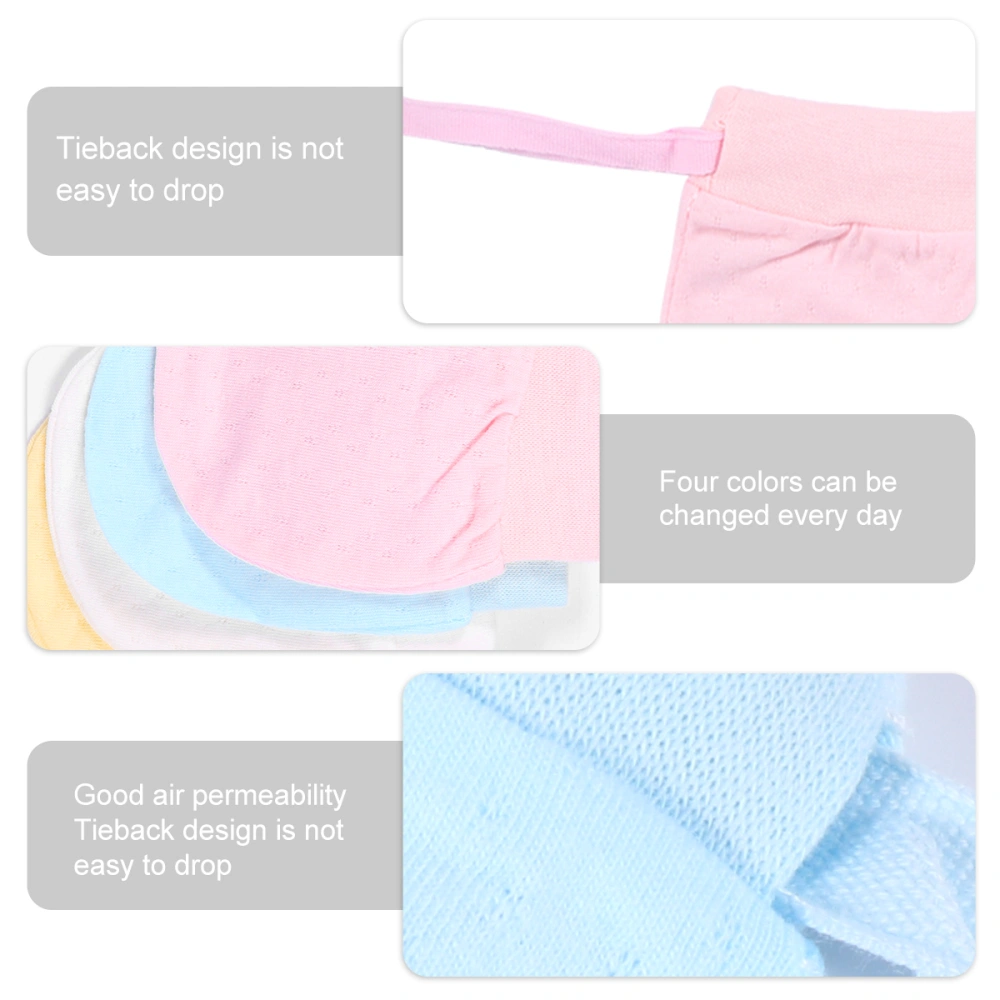 4 Pairs Anti-scratch Gloves Lovely Cotton Gloves Protective Gloves for Baby