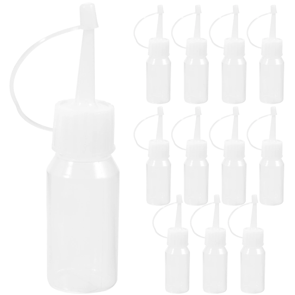 12pcs Hair Dye Bottle Pointed Mouth Hair Colors Bottle Applicator Storage Container Refillable Bottles