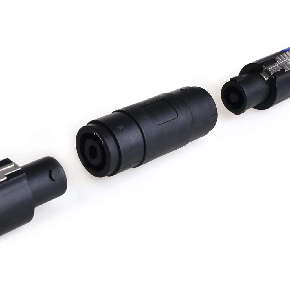 Loudspeaker Connectors Audio Male Plug Four-core Audio Connector Black