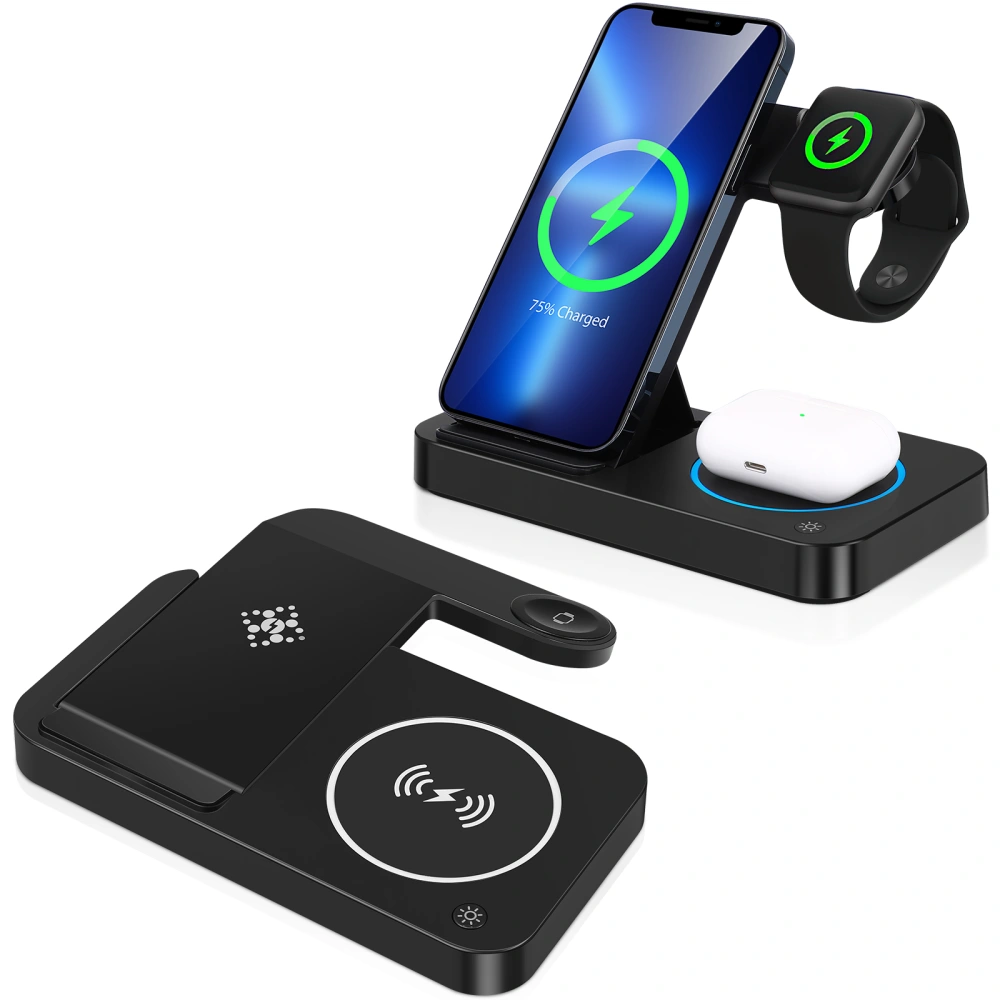 1 Wireless Charger Phone Charging Accessory 3-in-1 Charger Stand Compatible with Apple Watch iPhone AirPods