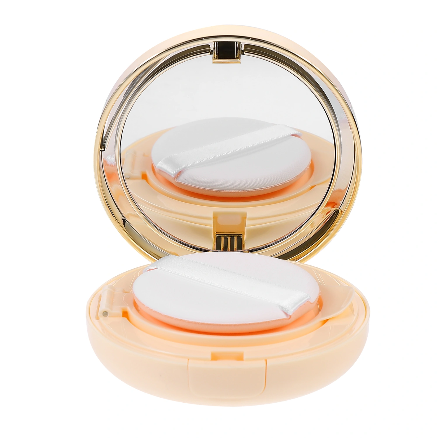 Portable Make-up Powder Container Air Cushion Puff Case with Powder Puff Mirror