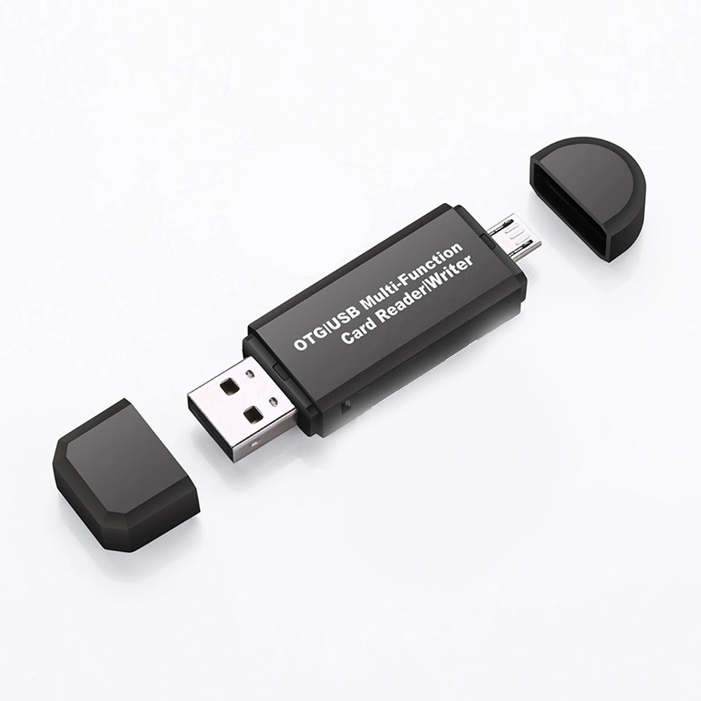 High USB 2.0 Micro USB OTG Adapter SD T-Flash 16GB 32GB 64GB 128GB Memory Reader (Black)