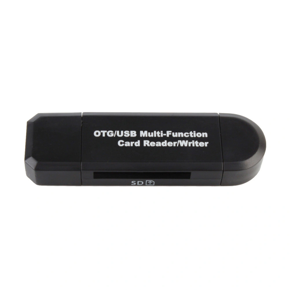 High USB 2.0 Micro USB OTG Adapter SD T-Flash 16GB 32GB 64GB 128GB Memory Reader (Black)