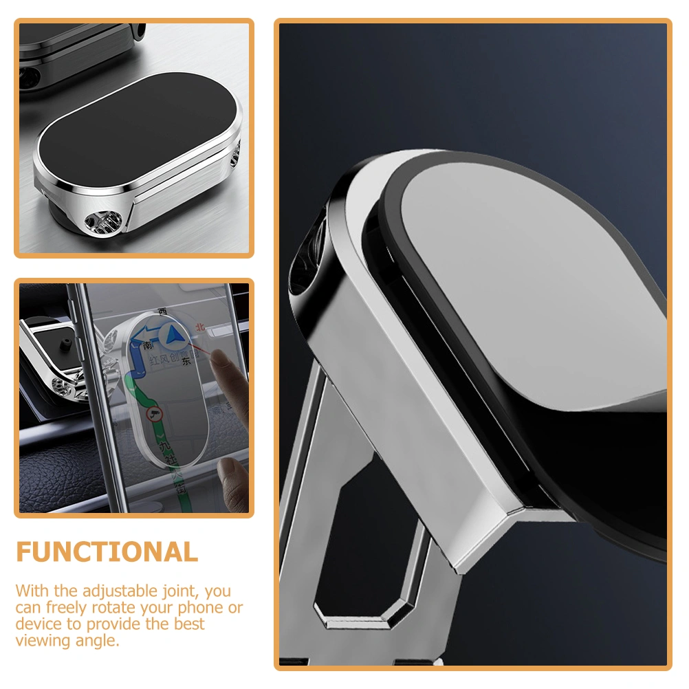 Magnetic Phone Holder For Car Rotatable Alloy Folding Magnetic Car Phone Holder