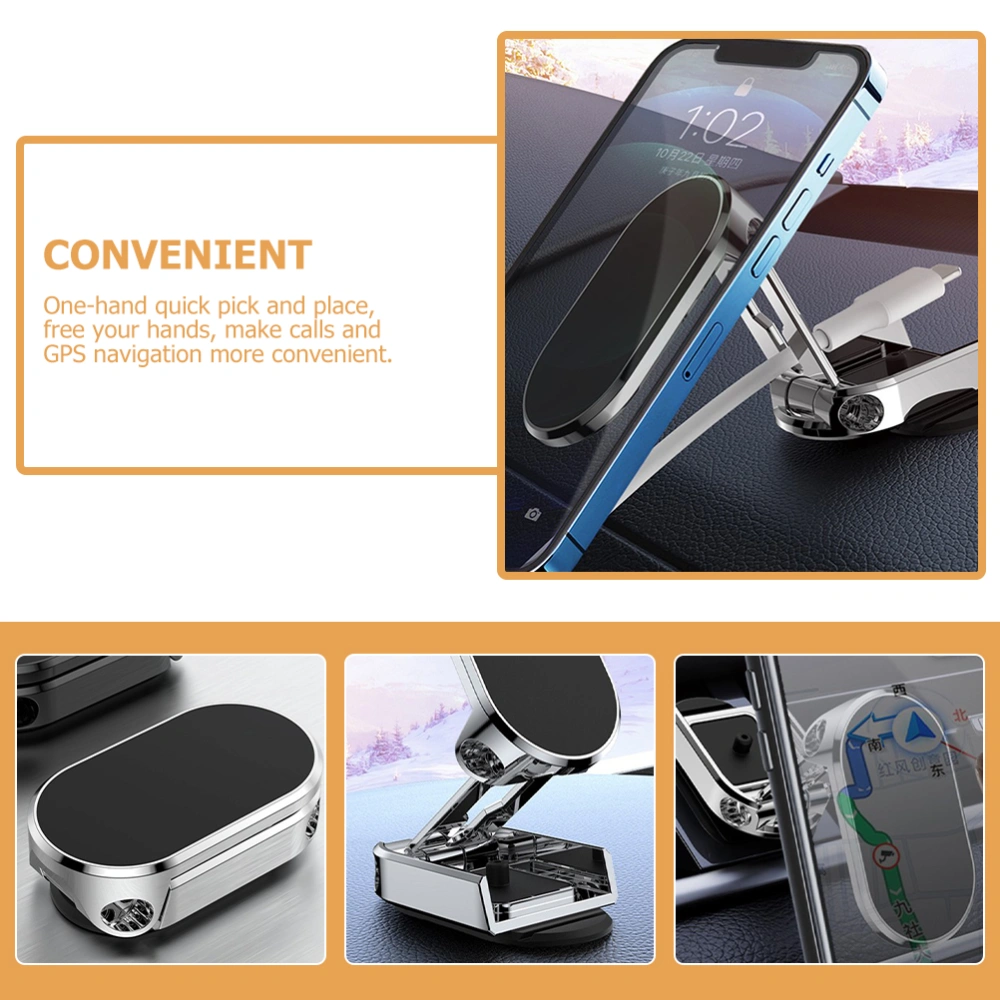 Magnetic Phone Holder For Car Rotatable Alloy Folding Magnetic Car Phone Holder