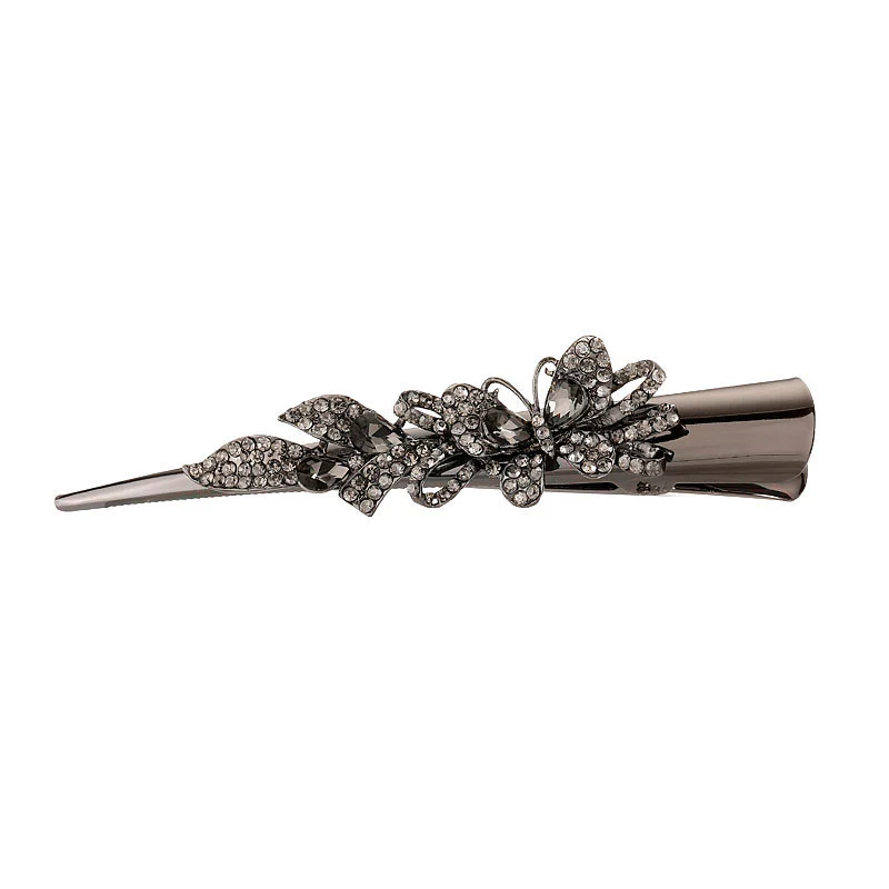 Duckbill Hair Clip Crystal Alligator Clip Women Wedding Decorative Bling Barrette