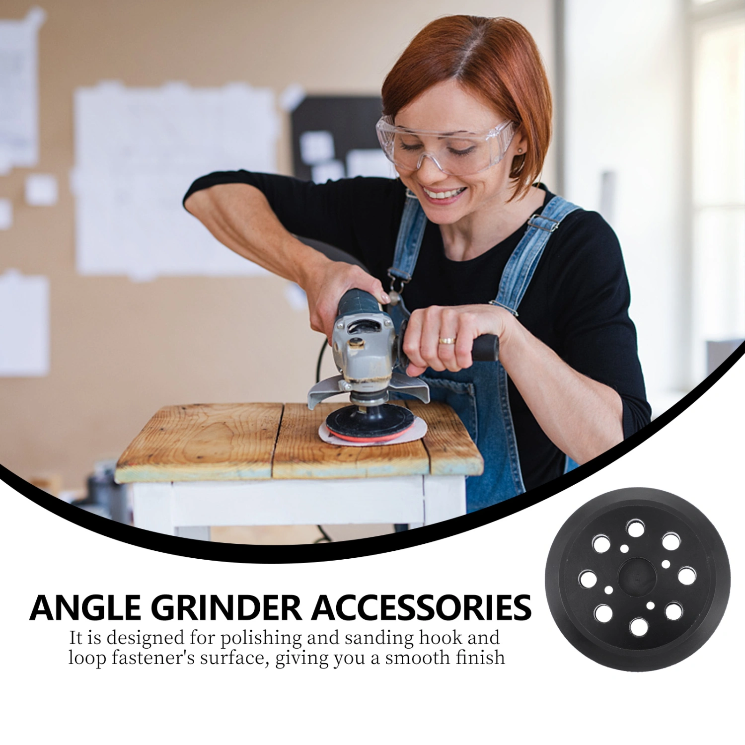 Hook and Loop Sander Replacement Backing Pad Sanding Pad 5 inch 8 Holes 4 Eyes