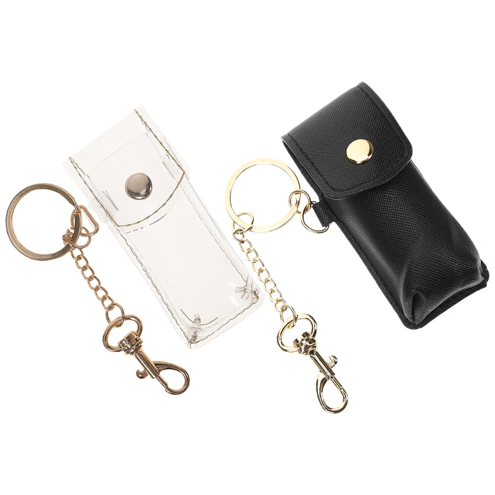 2Pcs Chapstick Holder Keychain Travel Lipstick Holder Keychain Lip Balm Holder