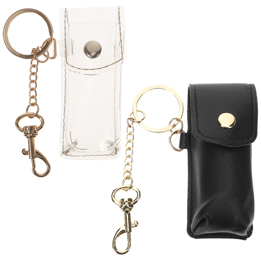 2Pcs Chapstick Holder Keychain Travel Lipstick Holder Keychain Lip Balm Holder