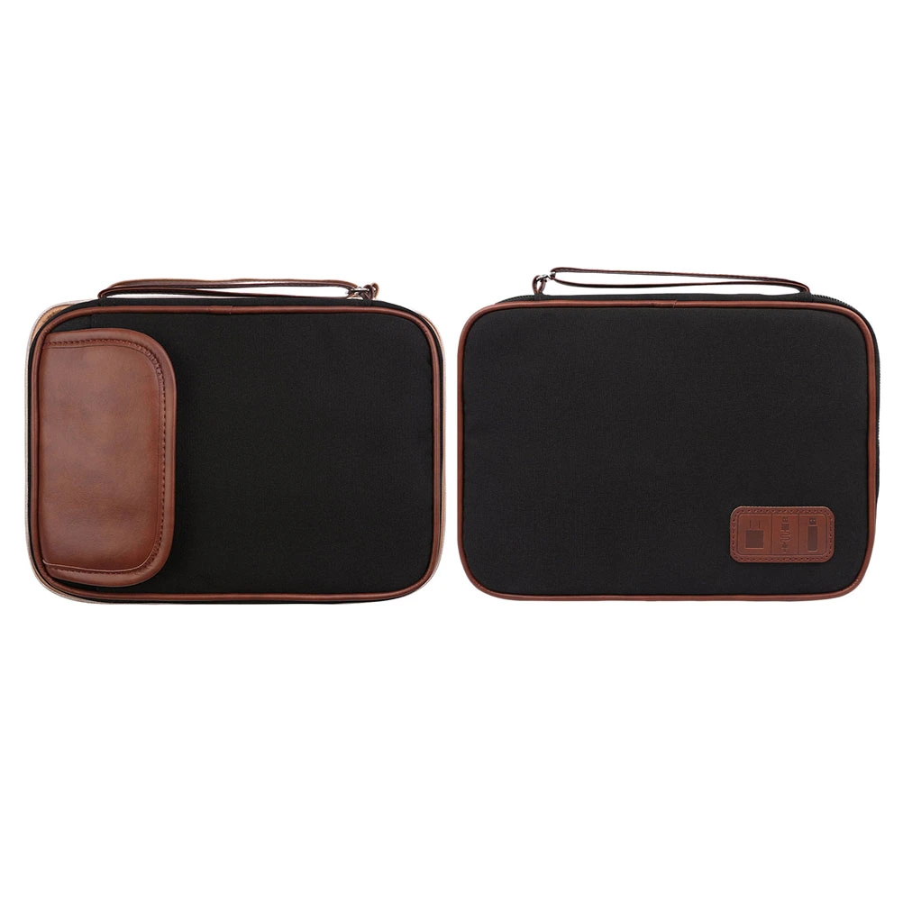 USB Multifunction Digital Accessories Storage Case Portable USB Cable Storage Bag for Trip Business Trip Black