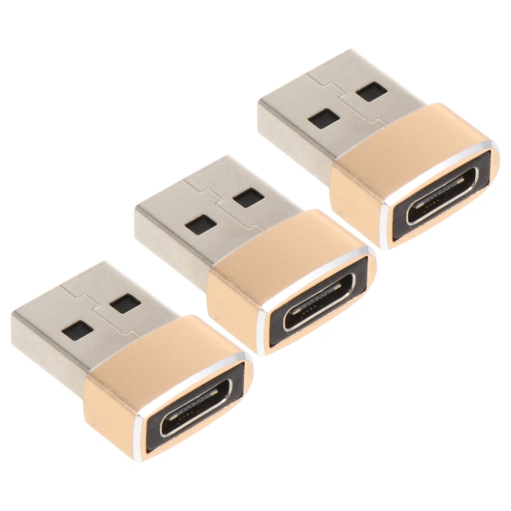 3pcs USB to Type-C Adapter Type-C to USB 2.0 Converter Charging Adapter