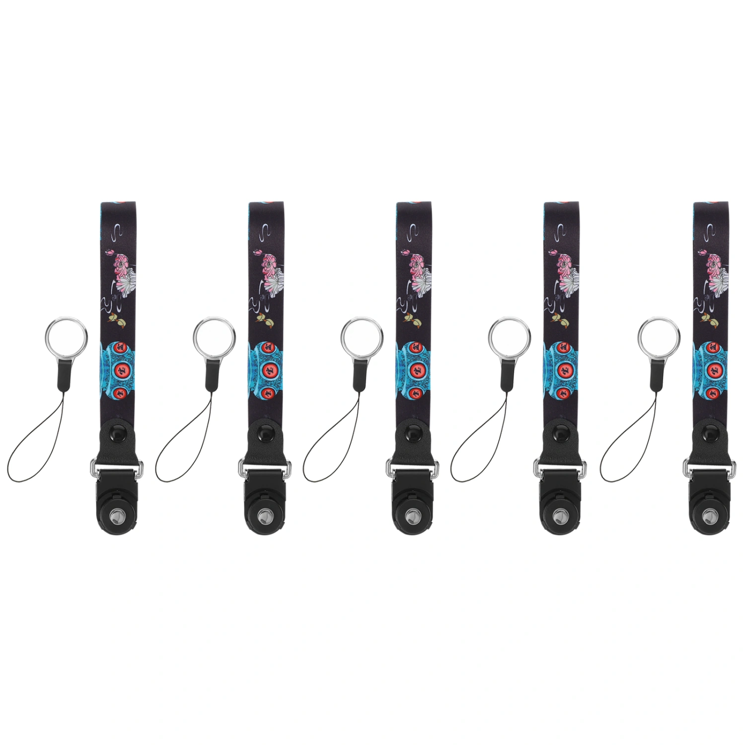 1 Set 5Pcs Chinese Style Cellphone Wrist Lanyards Practical Phone Wrist Straps