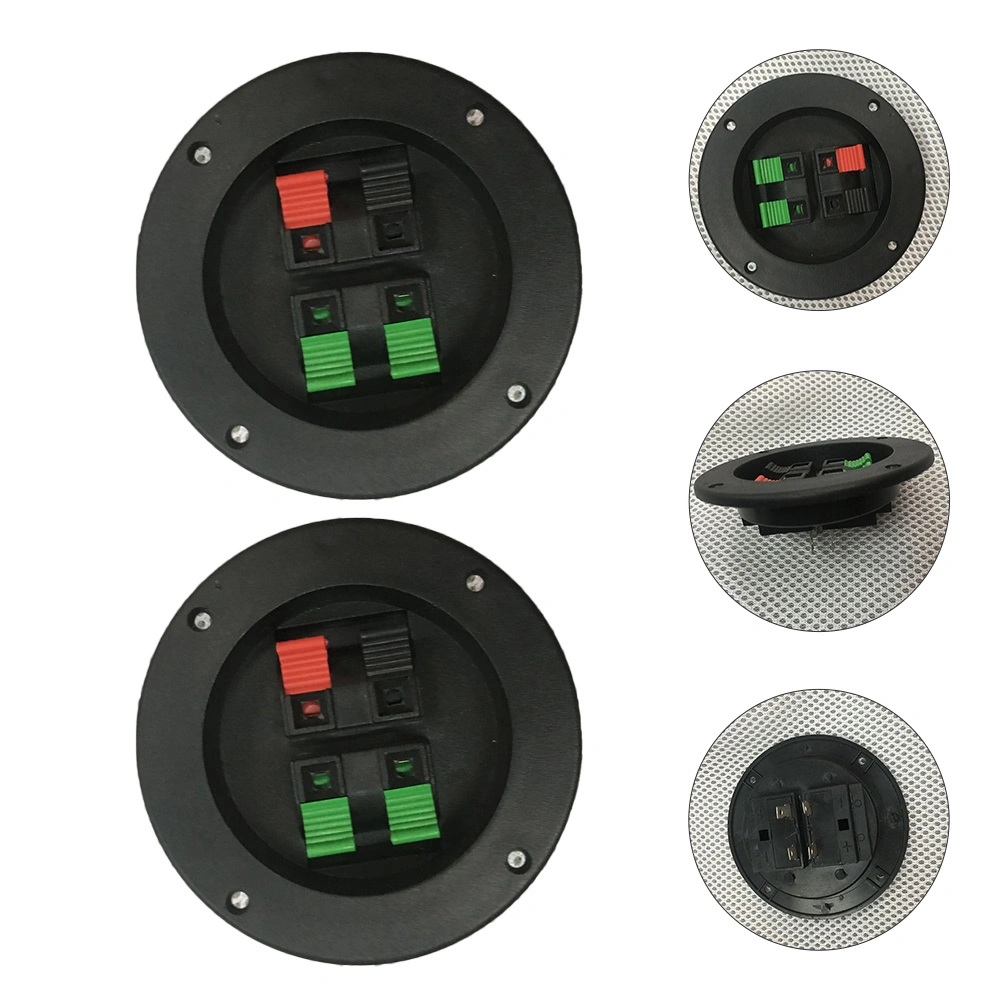 4 PCS Loudspeaker Connector 4 Ports Terminal Connector Binding Post Supply