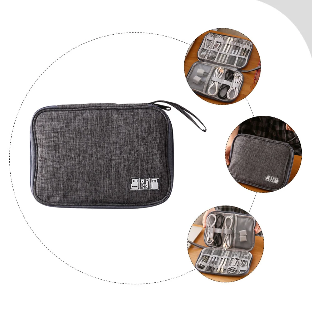 Waterproof Cloth Travel Electronic Organizer Bag Cable Organizer Case Storage Bag