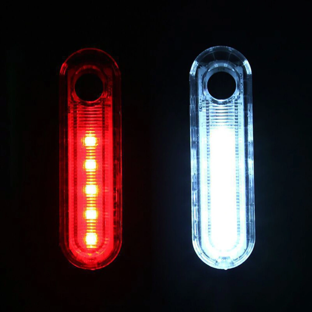 2PCS/Set USB COB Taillights Outdoor Riding Charging Highlight Safety Warning Lights(Red+White)